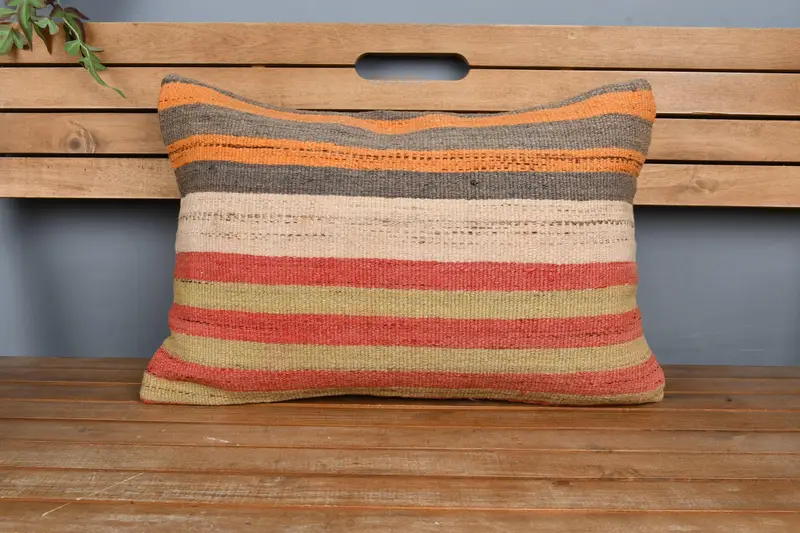 Antique Pillows, Authentic Cushion Cover, Pillow Cover, Office Chair Cushion Cover, Pillow for Couch, Turkish Pillow, 16x24 Red Pillow Case - 6