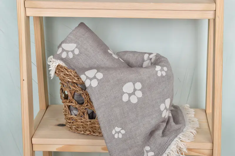 Turkish Beach Towel Personalized, Wedding Gift, 70x36 Cotton Paw Design Towel, Monogram Turkish Towel, Turkish Towel USA, Valentines Gift - 5