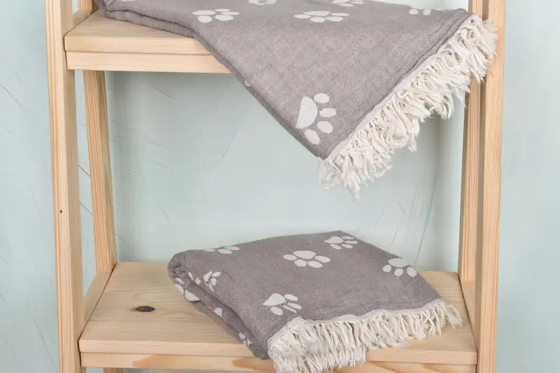 Turkish Beach Towel Personalized, Wedding Gift, 70x36 Cotton Paw Design Towel, Monogram Turkish Towel, Turkish Towel USA, Valentines Gift - 6