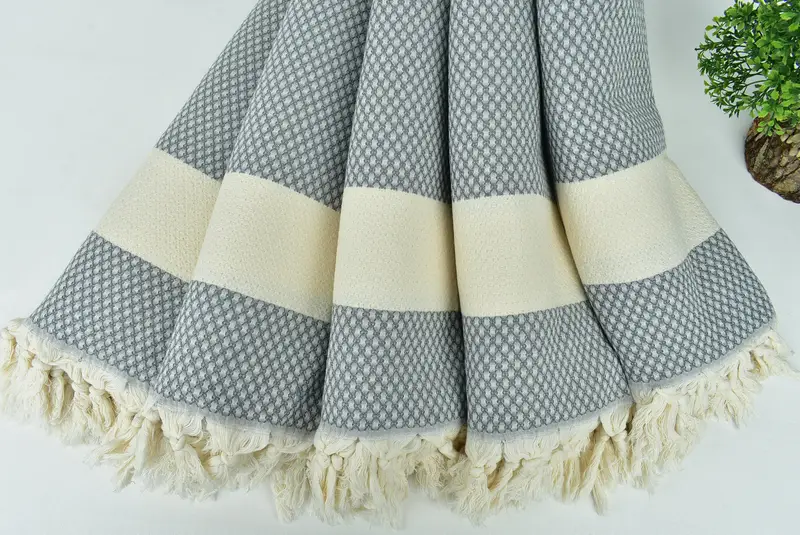 Sand-resistant Turkish towel for the beach, Quick-Dry Beach Towel, Welcome Wedding Gift, Gift For Him, Beach towel, 68x36 Cotton Geometric Towel - 4