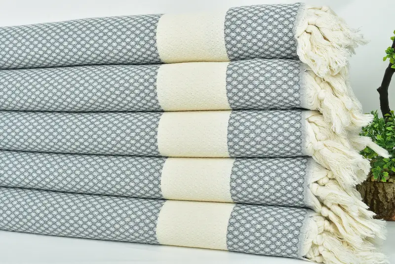 Sand-resistant Turkish towel for the beach, Quick-Dry Beach Towel, Welcome Wedding Gift, Gift For Him, Beach towel, 68x36 Cotton Geometric Towel - 3