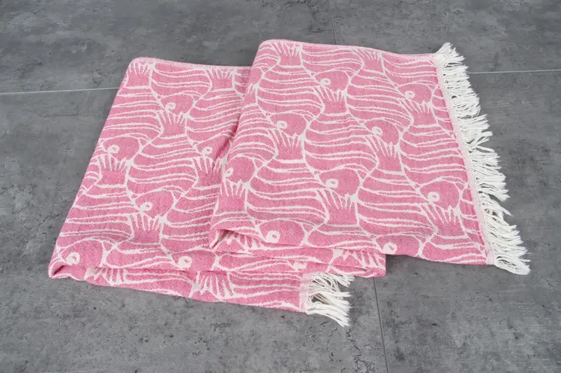 Monogram Hand Towel, Wedding Gift, Wedding Shower Gift, Turkish Tea Towel, Gift For Wedding Day, 40x24 Cotton Fish Design Towel, Monogram Towels - 5