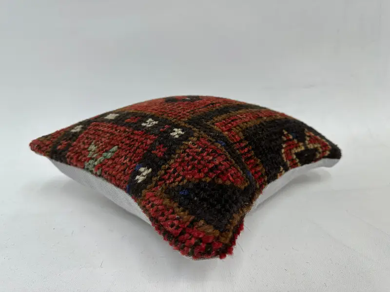 Pillow Case, Interior Designer Pillow, Authentic Pillow, Turkish Bench Cushion Case, Home Decor Pillow, 12x12 Red Cushion Case, Gift Pillow - 6