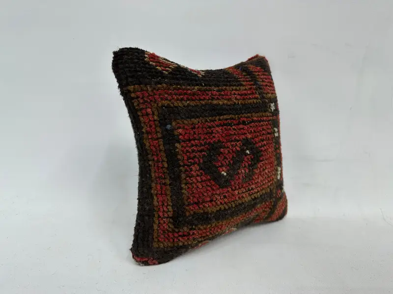 Pillow Case, Interior Designer Pillow, Authentic Pillow, Turkish Bench Cushion Case, Home Decor Pillow, 12x12 Red Cushion Case, Gift Pillow - 3