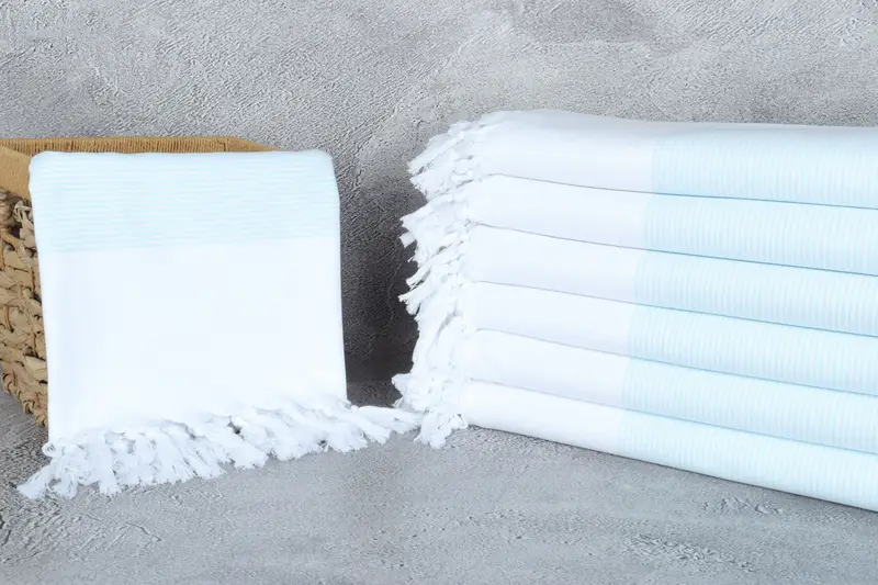Spa Towel, 70x40 Cotton Striped Towel, Personalized Turkish Towel, Embroidered Towel, Home Gift, Family Gift Basket, Lightweight towel - 3