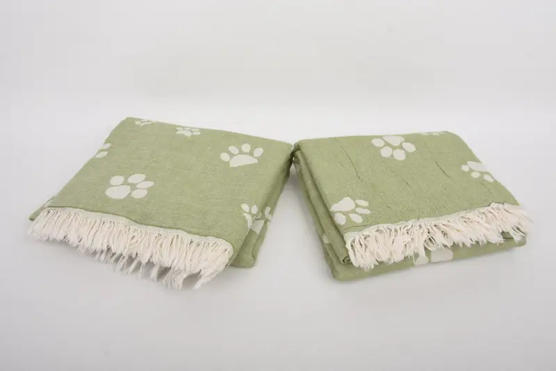 Pool Towels, Gifts For Him, Beach Towel Gift, Bachelorette Party Favors Beach, 70x36 Cotton Paw Design Towel, Handmade Gift, Bridemaids Beach Towel - 7