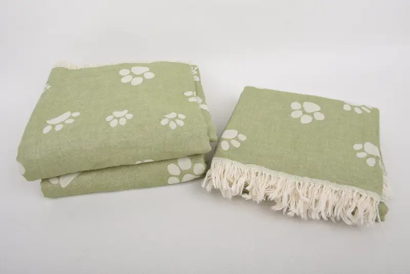 Pool Towels, Gifts For Him, Beach Towel Gift, Bachelorette Party Favors Beach, 70x36 Cotton Paw Design Towel, Handmade Gift, Bridemaids Beach Towel - 8