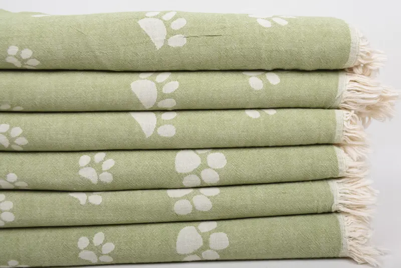 Pool Towels, Gifts For Him, Beach Towel Gift, Bachelorette Party Favors Beach, 70x36 Cotton Paw Design Towel, Handmade Gift, Bridemaids Beach Towel - 4