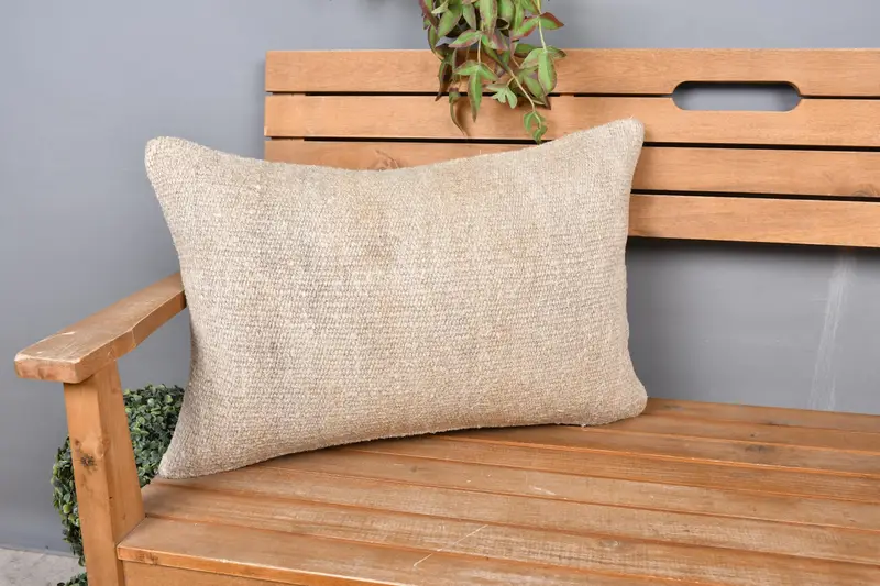Interior Designer Pillow, 16x24 Beige Cushion Case, Farmhouse Pillow, Pillow Case, Gift Pillow, Christmas Cushion, Antique Pillows - 1