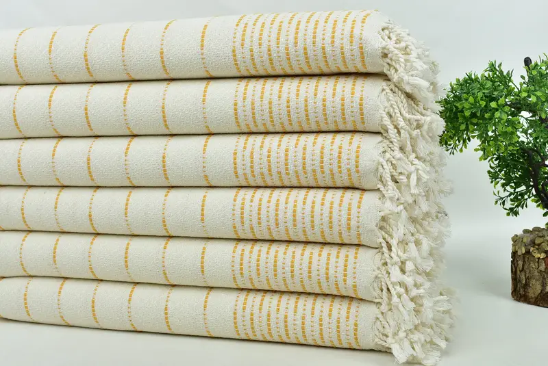 Wedding Shower Gift, Sand-resistant towel, 70x38 Cotton Striped Design Towel, Absorbent towel, Best Friend Gift, Mexico Bachelorette Party Gifts - 3