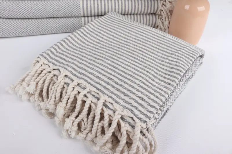 Personalized Gift For Her, Cancun Bachelorette Party Gift Ideas, Fouta towel, Gift For Her, 70x36 Cotton Striped Towel, Turkish bath towel - 5