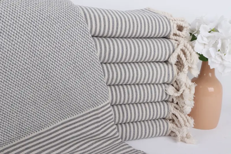Personalized Gift For Her, Cancun Bachelorette Party Gift Ideas, Fouta towel, Gift For Her, 70x36 Cotton Striped Towel, Turkish bath towel - 1