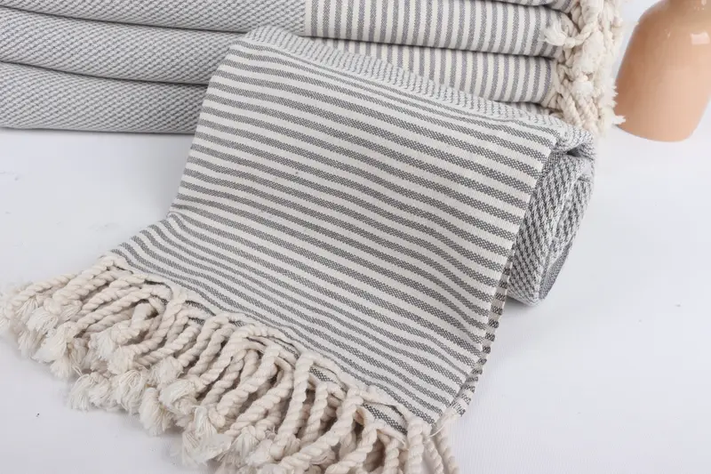 Personalized Gift For Her, Cancun Bachelorette Party Gift Ideas, Fouta towel, Gift For Her, 70x36 Cotton Striped Towel, Turkish bath towel - 4