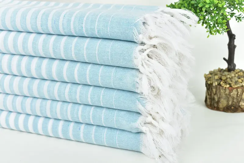 Custom Towel, 70x40 Cotton Striped Towel, Monogram Towels, Bath towel, Turkish Towel USA, Guest Towel, Personalised Gift, Bridesmaid Towel - 6