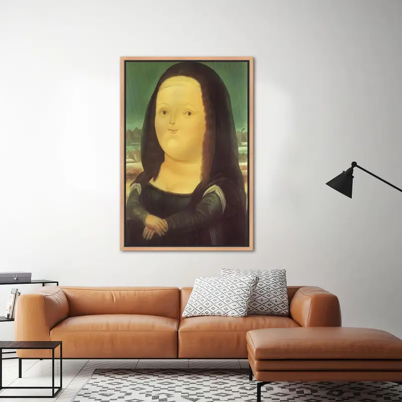 Moderne abstrakte Leinwand: Von Fernando Botero inspirierte gedruckte Kunst