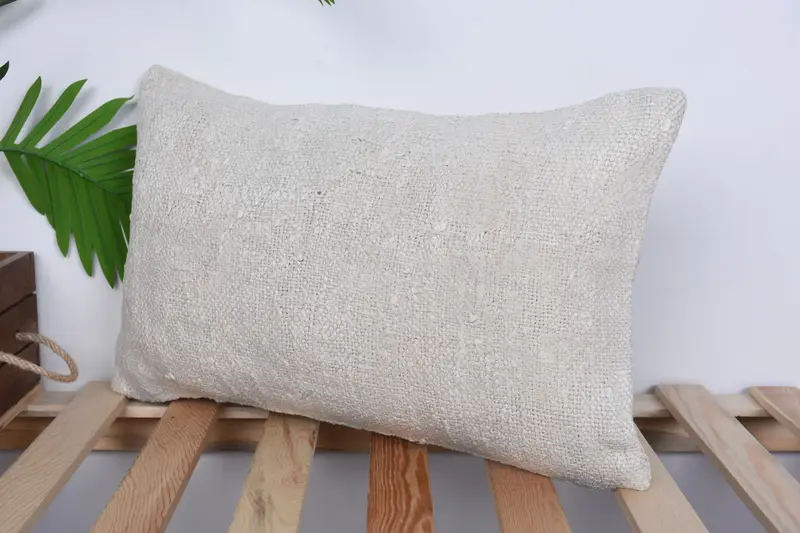 Tapestry Pillow Case, Gift Pillow, Kilim Cushion Sham, 12x20 White Pillow Cover, Handwoven Pillow Cover Pillow Cover, Kilim Pillow, Pillow Case - 5