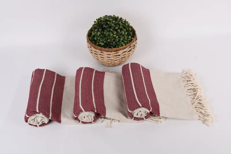 Holiday Towel, Spa Gift Towel, Xmas Gifts, Travel towel, Personalized Turkish Towel, 68x40 Linen Zig zag Towel, Bachelorette Party Gifts Bridesmaids - 8