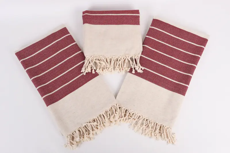 Holiday Towel, Spa Gift Towel, Xmas Gifts, Travel towel, Personalized Turkish Towel, 68x40 Linen Zig zag Towel, Bachelorette Party Gifts Bridesmaids - 6