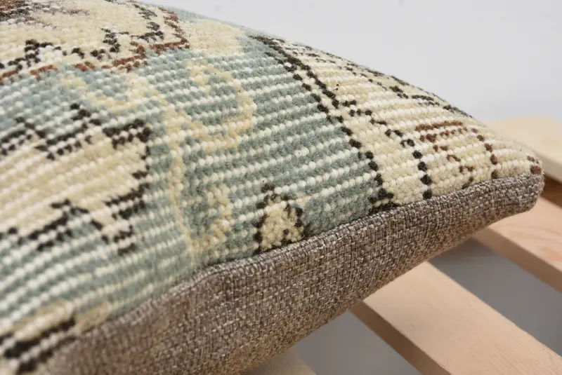 Bright Pillow, Cushion Case, Art Deco Pillow, Ethnical Kilim Rug Pillow, Turkish Pillow, Home Decor Pillow, 12x12 Green Cushion - 7
