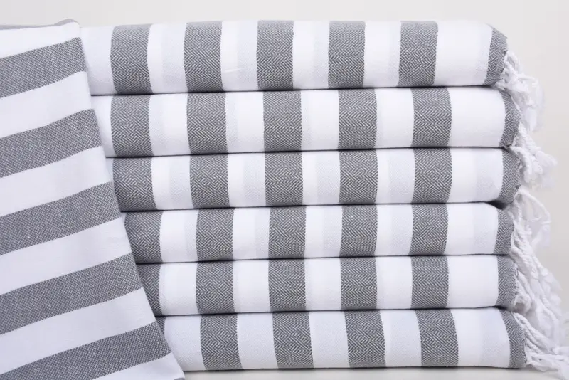 Custom Wedding Gifts, Monogram Kitchen Towel, Personalized Gift, Valentines Day Gift Idea, 44x20 Cotton Striped Towel, Monogram Hand Towel - 1