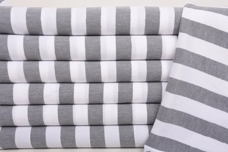Custom Wedding Gifts, Monogram Kitchen Towel, Personalized Gift, Valentines Day Gift Idea, 44x20 Cotton Striped Towel, Monogram Hand Towel - 2