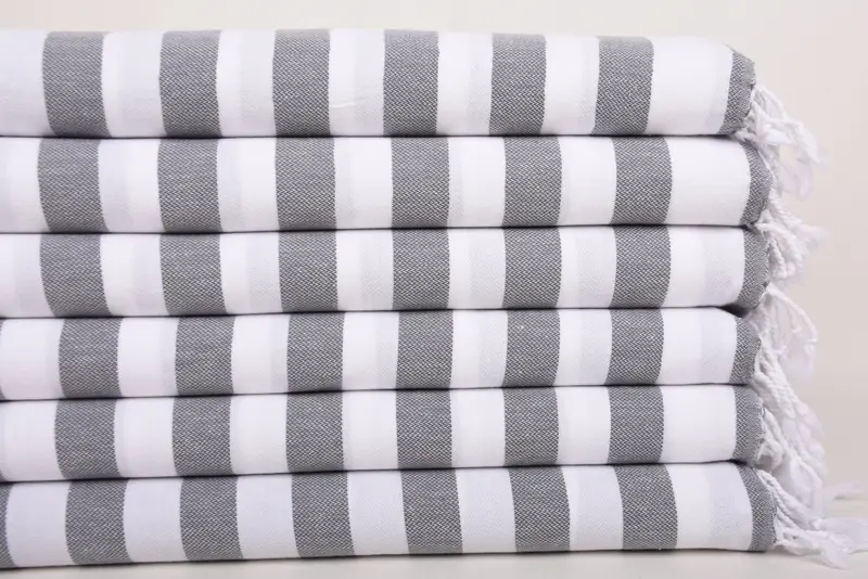 Custom Wedding Gifts, Monogram Kitchen Towel, Personalized Gift, Valentines Day Gift Idea, 44x20 Cotton Striped Towel, Monogram Hand Towel - 3