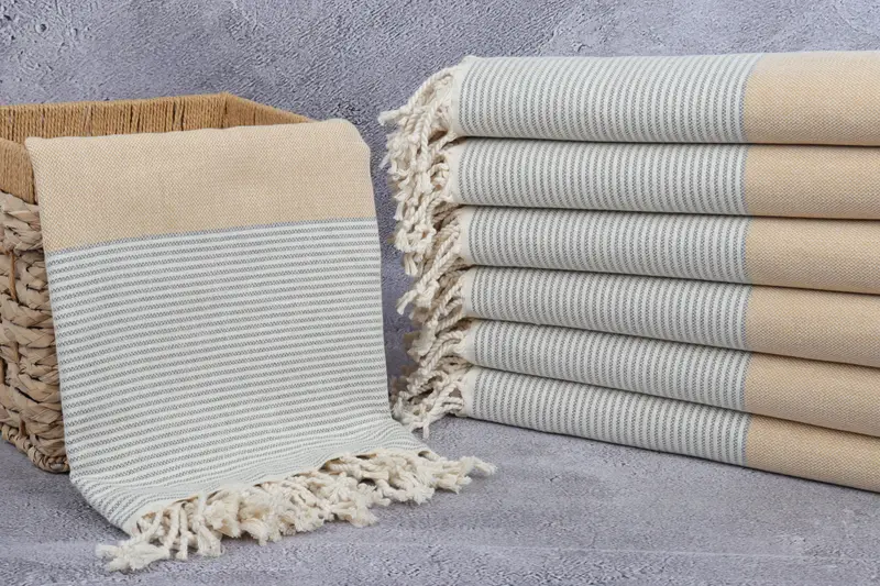 Christmas Favors, Bulk Order Towel, Girl Trip Party Favor, Personalized Wedding Gift, Sand-free towel, Luxury towel, 70x40 Cotton Striped Towel - 3