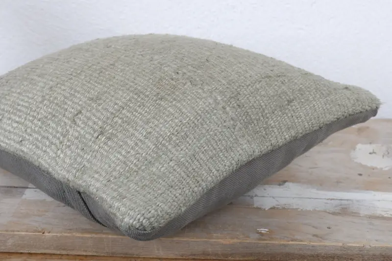 Pillow, Muted Pillow Case, 12x12 Brown Pillow Case, Gift Pillow, Handmade Kilim Cushion, Wholesale Pillow Sham, Ethnical Kilim Rug Pillow - 6