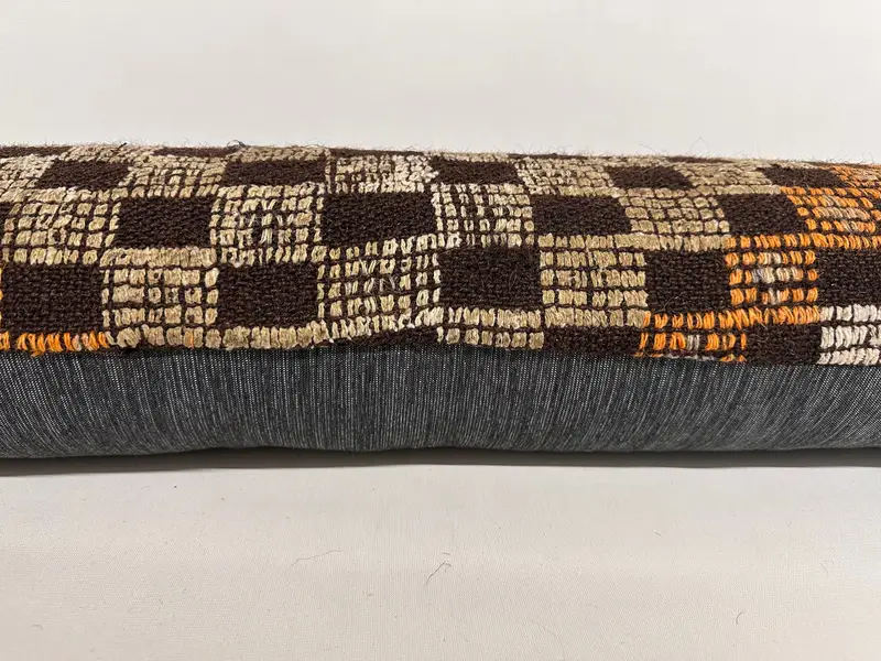Throw Kilim Pillow, Chair Pillow, Turkish Pillow, 12x36 Brown Cushion Cover, Pillow Case, Turkish Kilim Pillow, Ethnic Throw Pillow Case - 5