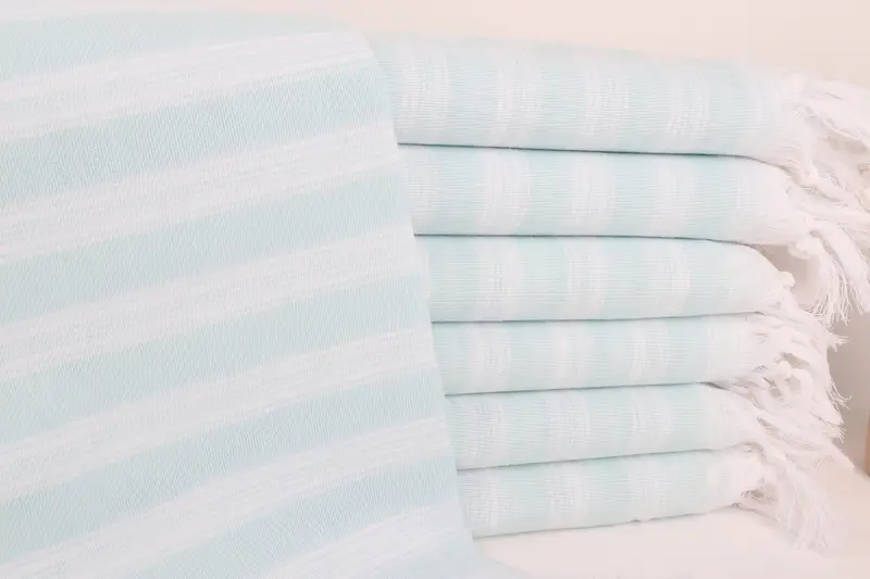 Organic Cotton Towel, Personalized Beach Towel, 70x40 Cotton Striped Towel, Quick-dry peshtemal, Personalized Gift, Bride Gift, Gift For Wedding Day - 1