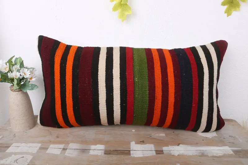 12x24 Brown Pillow Case, Outdoor Bolster Cushion, Pillow for Sofa, Bolster Cushion Case, Boho Pillow, Pillow, Antique Pillows, Rustic Cushion Cover - 2