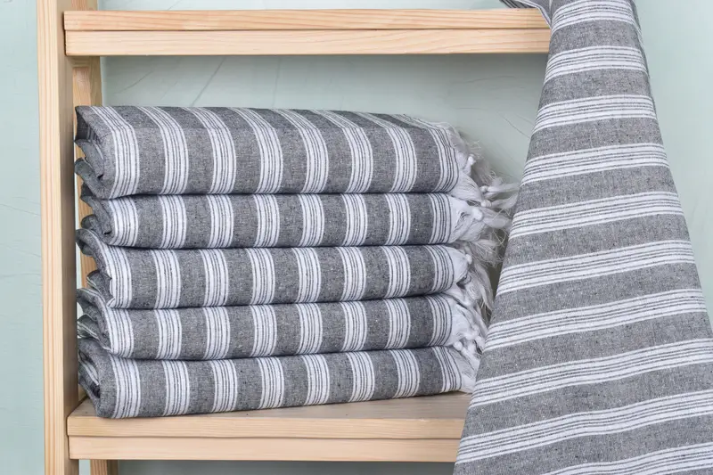 Custom Beach Towel, Turkish Towel USA, 70x40 Cotton Striped Towel, Handwoven Turkish bath towel, House Warming Gift, Hammam towel, Custom Bath Towel - 2