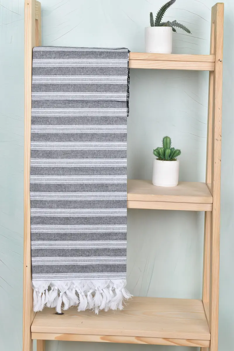 Custom Beach Towel, Turkish Towel USA, 70x40 Cotton Striped Towel, Handwoven Turkish bath towel, House Warming Gift, Hammam towel, Custom Bath Towel - 8