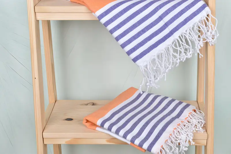 Lightweight Turkish towel, Personalized Wedding Gift, Personalized Gift For Him, Peshtemal Towel, 70x40 Cotton Striped Towel, Scarf Towel, Spa Towel - 5