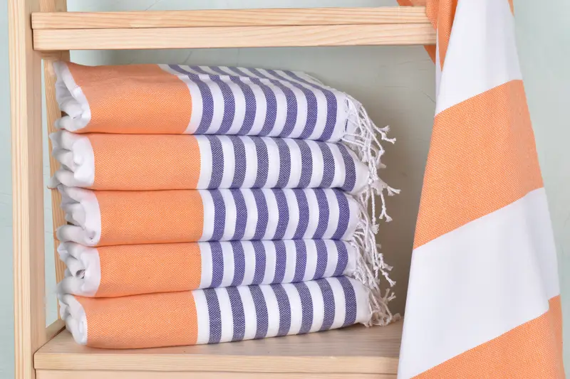 Lightweight Turkish towel, Personalized Wedding Gift, Personalized Gift For Him, Peshtemal Towel, 70x40 Cotton Striped Towel, Scarf Towel, Spa Towel - 2