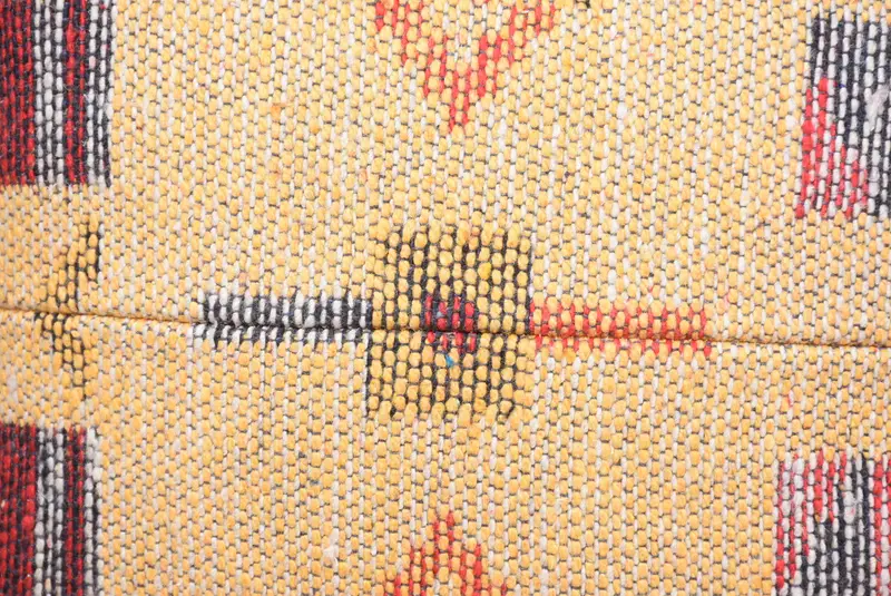 Cotton Cushion Case, Cushion, 14x14 Yellow Pillow Sham, Kilim Pillow, Outdoor Throw Pillow, Turkish Pillow, Throw Kilim Pillow - 3