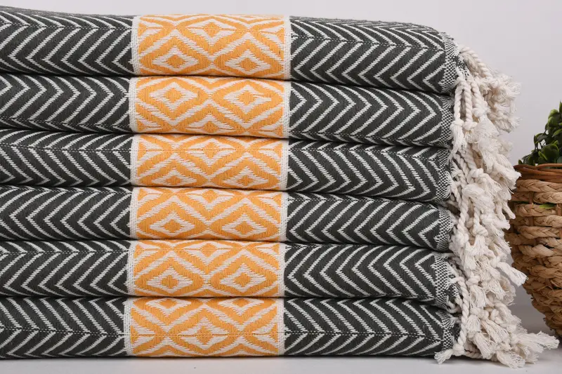 Merry Christmas Gifts, 70x40 Cotton Chevron Towel, Custom Gift, Beach Towel Bulk, Bachelor Towel, Beach Towel Monogram, Peshtemal Towel - 2