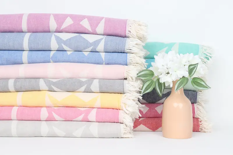 Personalised Gift, Travel towel, Summer Gift, Monogram Turkish Bath Towel, Handmade Gift, Decorative Towel, 68x36 Cotton Compass Rose Design Towel - 2