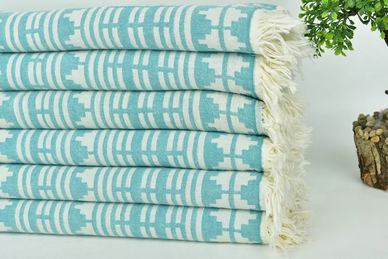 Absorbent Turkish towel, Personalized Wedding Gift, 70x40 Linen Kilim Design Towel, Girls Weekend Getaways Ideas, Absorbent towel, Memorial Gift - 5