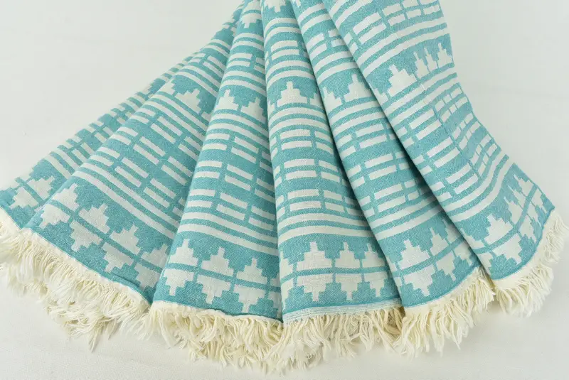 Absorbent Turkish towel, Personalized Wedding Gift, 70x40 Linen Kilim Design Towel, Girls Weekend Getaways Ideas, Absorbent towel, Memorial Gift - 6