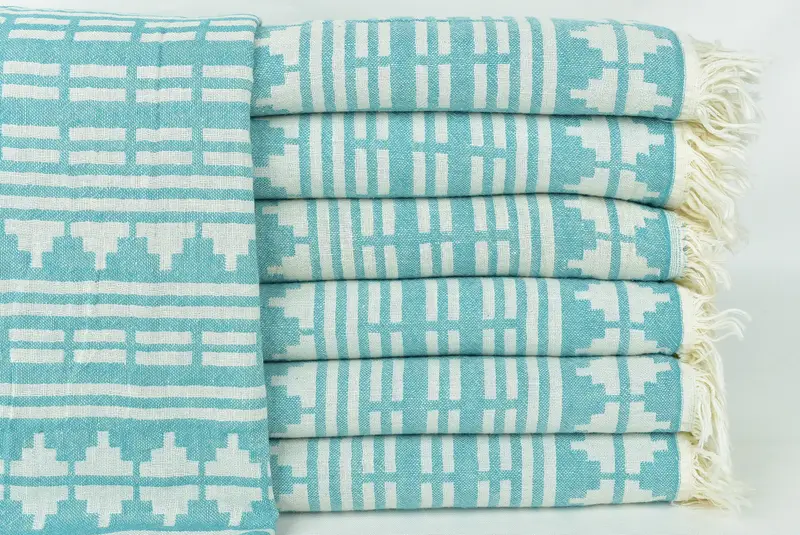 Absorbent Turkish towel, Personalized Wedding Gift, 70x40 Linen Kilim Design Towel, Girls Weekend Getaways Ideas, Absorbent towel, Memorial Gift - 3