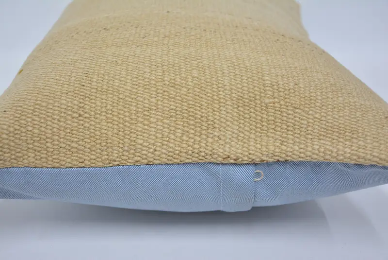Pillow for Couch, Pillow Sham, Ethnic Throw Cushion Case, Handmade Kilim Cushion, 16x24 Beige Cushion Case, Home Decor Pillow - 5