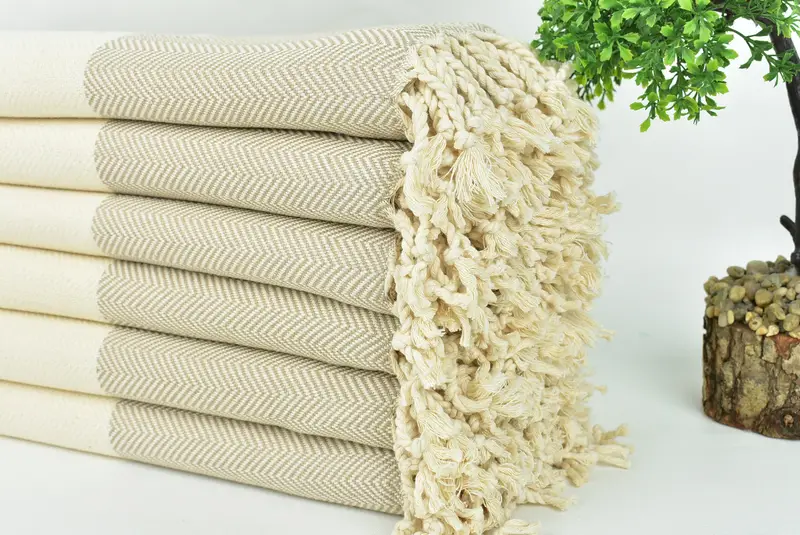 Gift For Boyfriend, Cotton towel, Peshtemal beach towel with unique design, Sand-free towel, 70x40 Cotton Herringbone Towel, Beach Towel Gift - 3