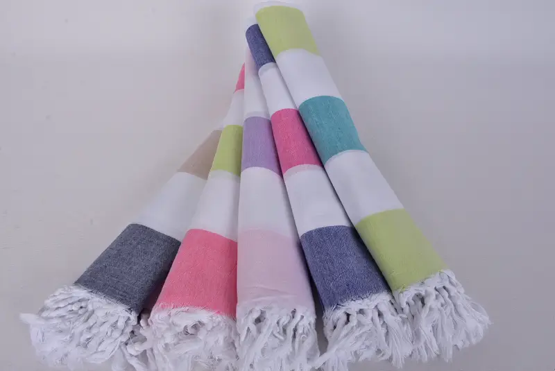 Custom Towel, Gift For Mom, Custom Name Towel, Yoga Towel, Thin towel, Bridesmaid Gifts, Handwoven Turkish bath towel, 70x40 Cotton Striped Towel - 4