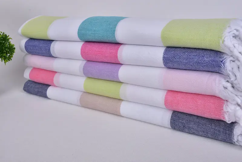 Custom Towel, Gift For Mom, Custom Name Towel, Yoga Towel, Thin towel, Bridesmaid Gifts, Handwoven Turkish bath towel, 70x40 Cotton Striped Towel - 3
