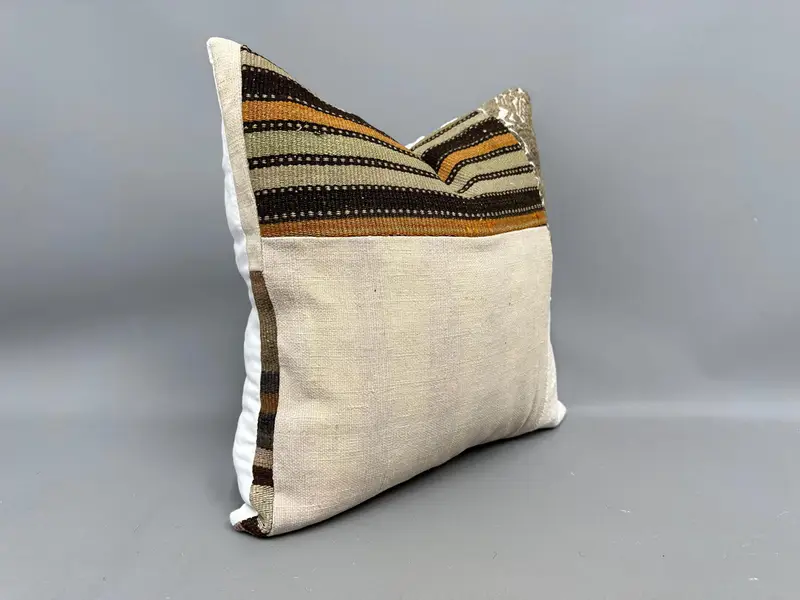Pillow Case, 18x18 Beige Pillow Cover, Luxury Pillow Sham, Pillow for Sofa, Boho Pillow Sham Cover, Ethnic Pillow Cover Pillow Cover, Turkish Pillow - 2