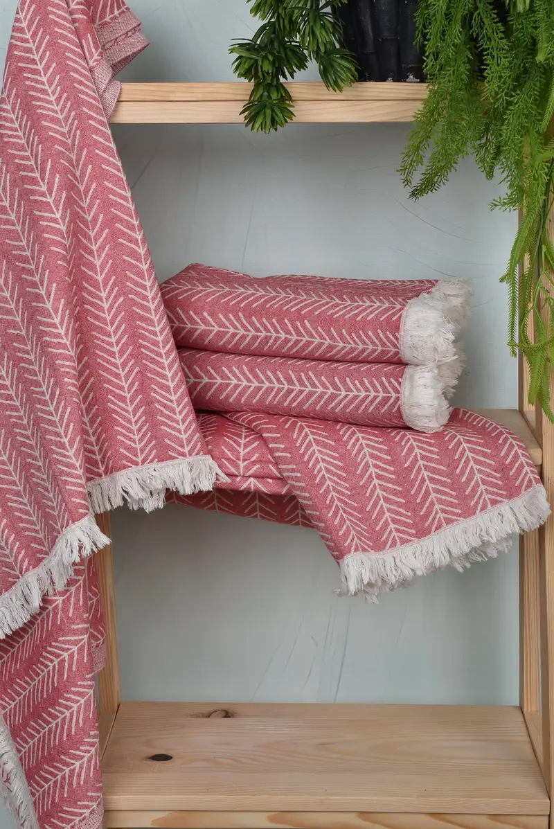 Home Decor Gifts, Fouta towel, 70x36 Cotton Floral Patterned Towel, Decorative Towel, Valentines Day Gift For Him, Bachelorette Party Gift - 7