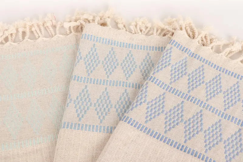 Monogram Kitchen Towel, Bathroom Hand Towel, Holiday Towel, Personalized Kitchen Towel, 40x20 Linen Kilim Design Towel, Turkish Hand Towel - 8