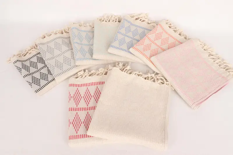 Monogram Kitchen Towel, Bathroom Hand Towel, Holiday Towel, Personalized Kitchen Towel, 40x20 Linen Kilim Design Towel, Turkish Hand Towel - 3