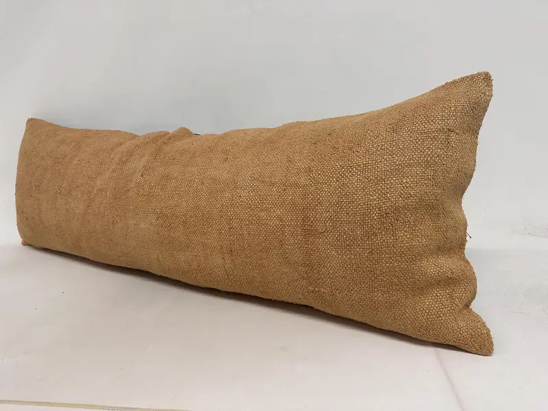 Vintage Kilim Throw Pillow, Boho Pillow, 16x48 Brown Pillow Sham, Handwoven Pillow Cover Cushion, Kilim Cushion Sham, Pillow Sham - 4